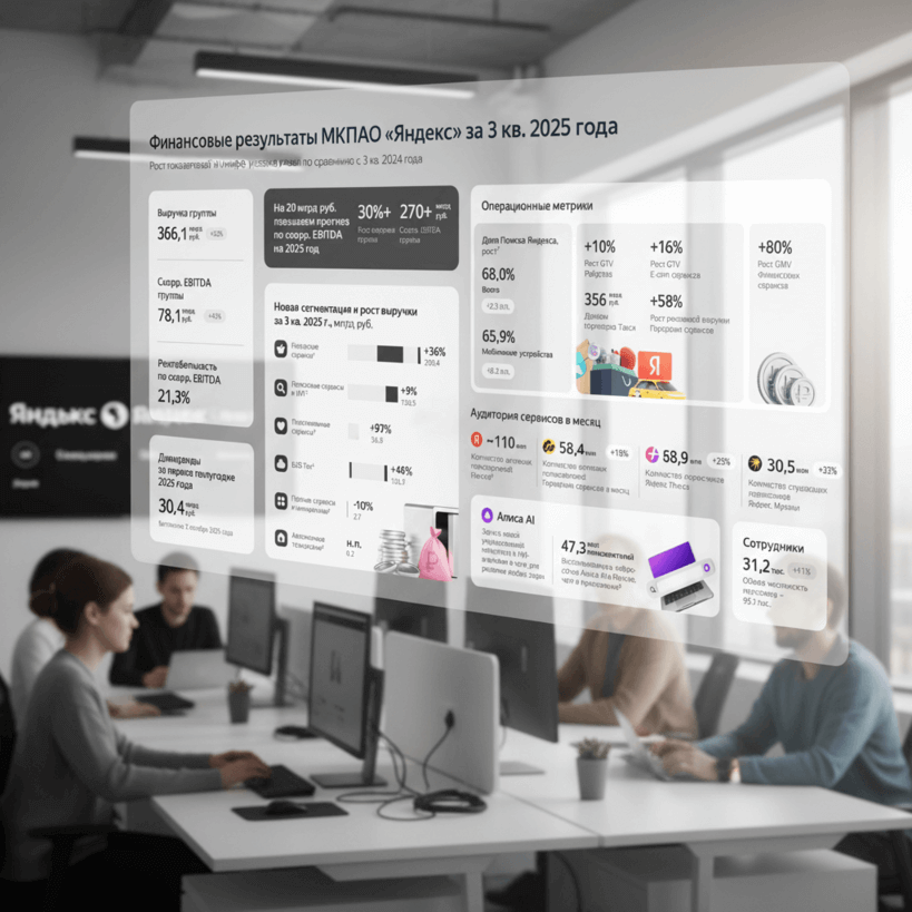 «Яндекс» опубликовал финансовые результаты за III квартал 2025 года