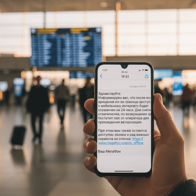 Часть SIM-карт россиян временно заблокируют после въезда в РФ