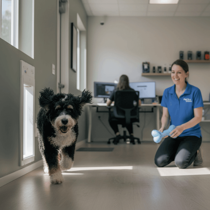 High Tech Pet выпустила электроприводные двери для домашних животных