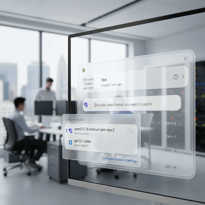 Microsoft внедрила локальный ИИ для копирования и вставки текста