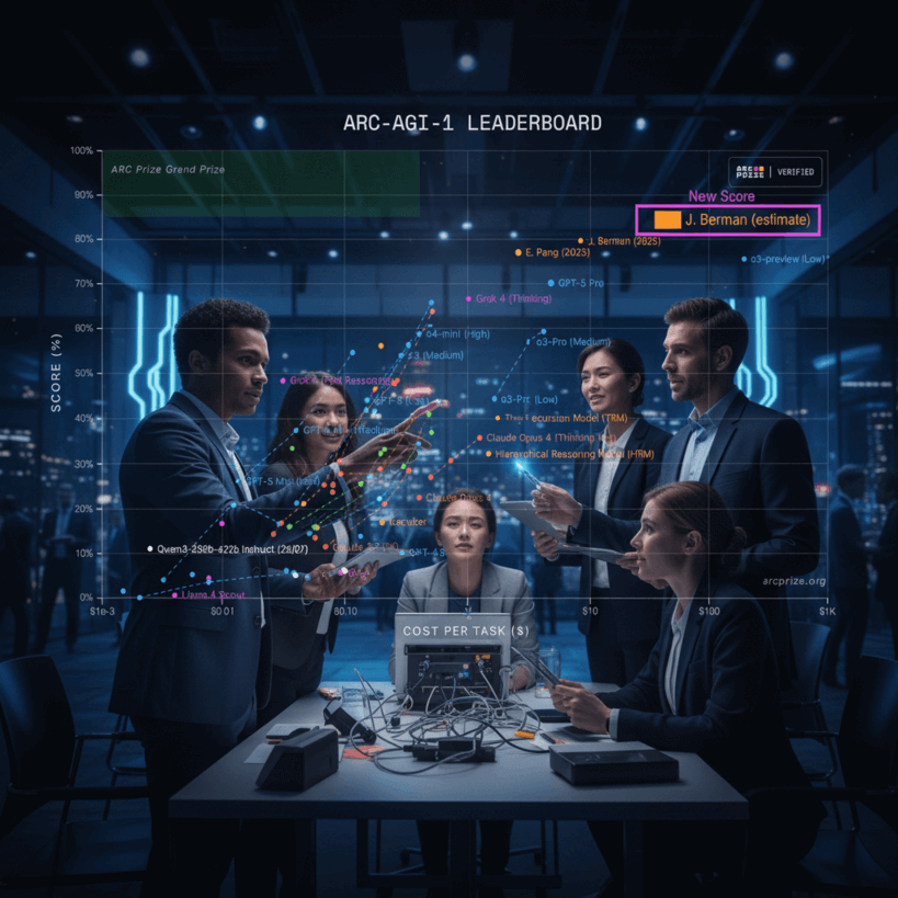 Обновлённая GPT-5 Pro показала человеческий уровень на тесте ARC-AGI-1