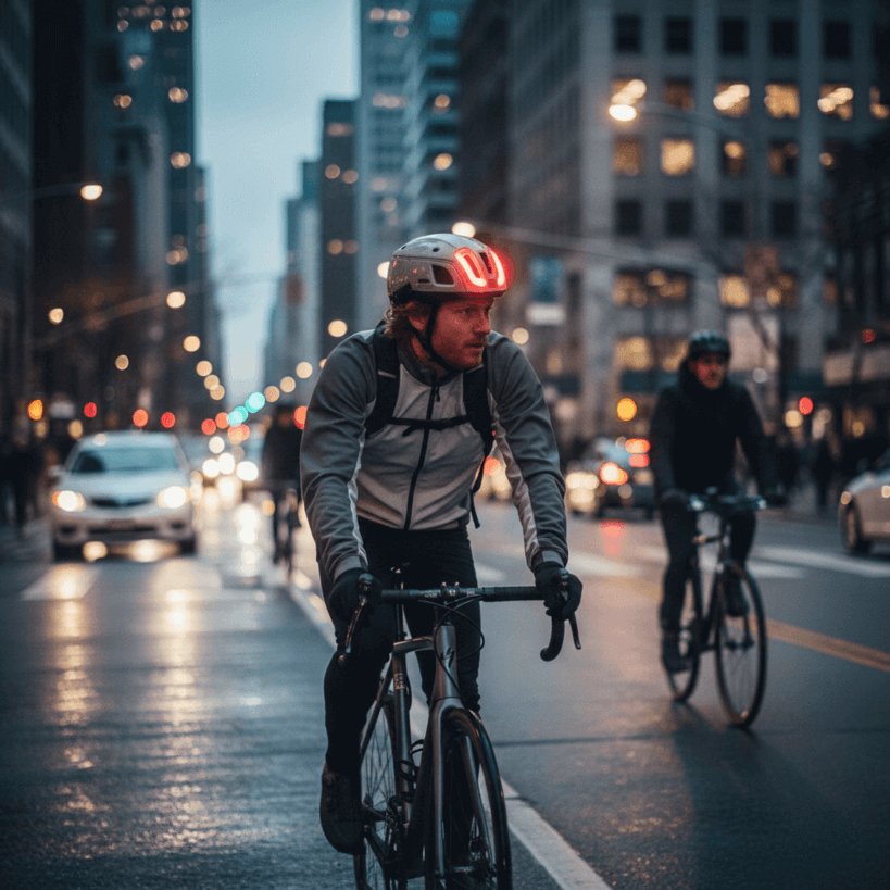 Rivian выпустил умный велошлем с подсветкой и защитными функциями