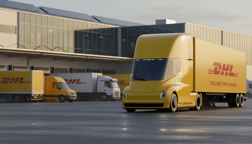 DHL впервые получила электрический грузовик Tesla Semi
