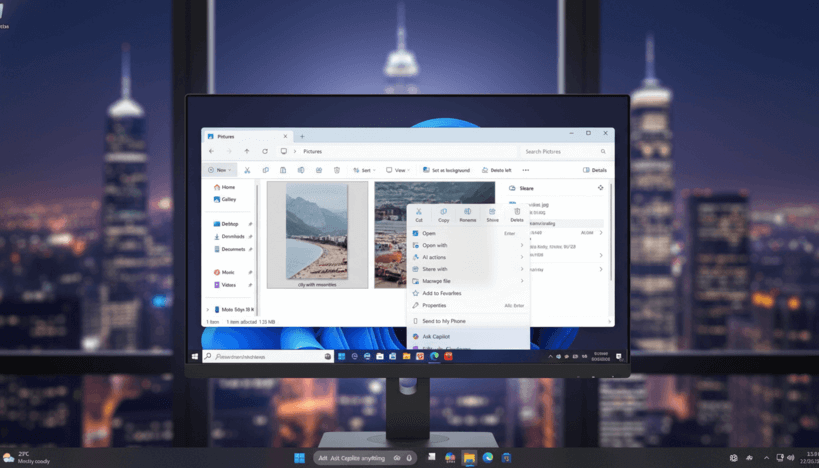 Microsoft добавит возможность убрать «Действия ИИ» из Проводника Windows 11