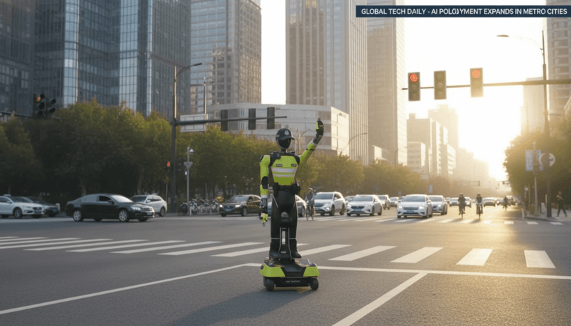 В Китае представили первого робота-регулировщика с искусственным интеллектом