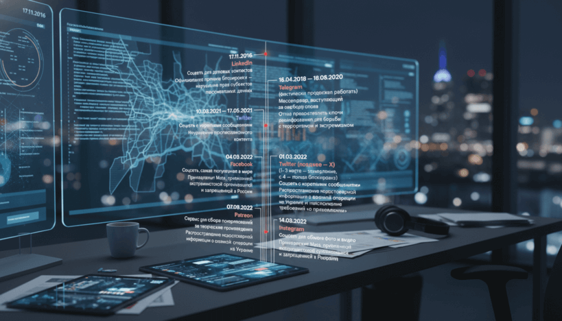 Какие зарубежные сервисы заблокировал Роскомнадзор с 2016 года