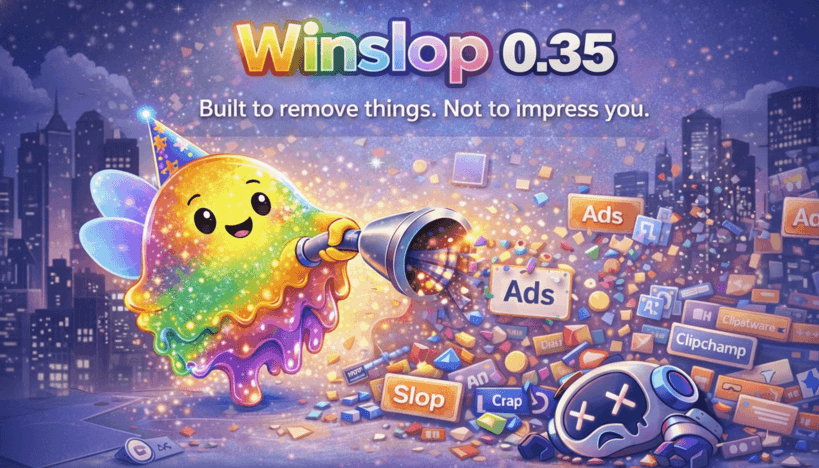 Проект Winslop для очистки Windows 11 стал ещё легче в Drop 3
