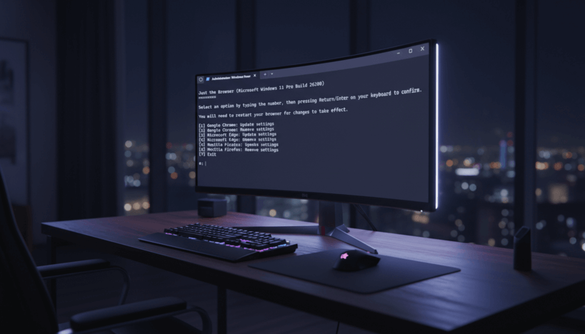 Обновлён проект Just the Browser для удаления ИИ и телеметрии из браузеров